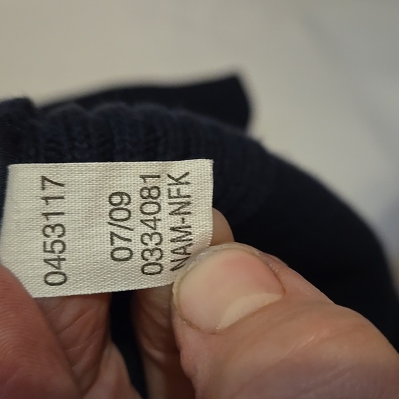 Vintage, Tommy Hilfiger, Navy, Grey, Quality Knit Sweater, Zip Neckline, Sz Lg - Picture 10 of 12